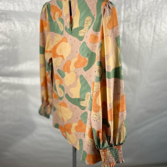 JODIFL Pink and Orange Ruffled Blouse - Picture 3 of 4